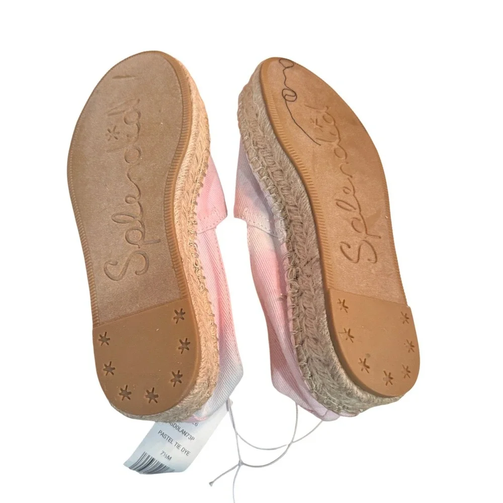 Anthropologie Splendid Laney Women's Pastel Tie Dye Espadrille 7.5‎ NWT summer